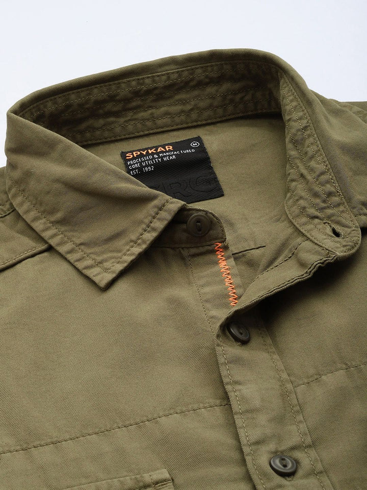 SPYKAR Pure Cotton Slim Fit Opaque Casual Shirt