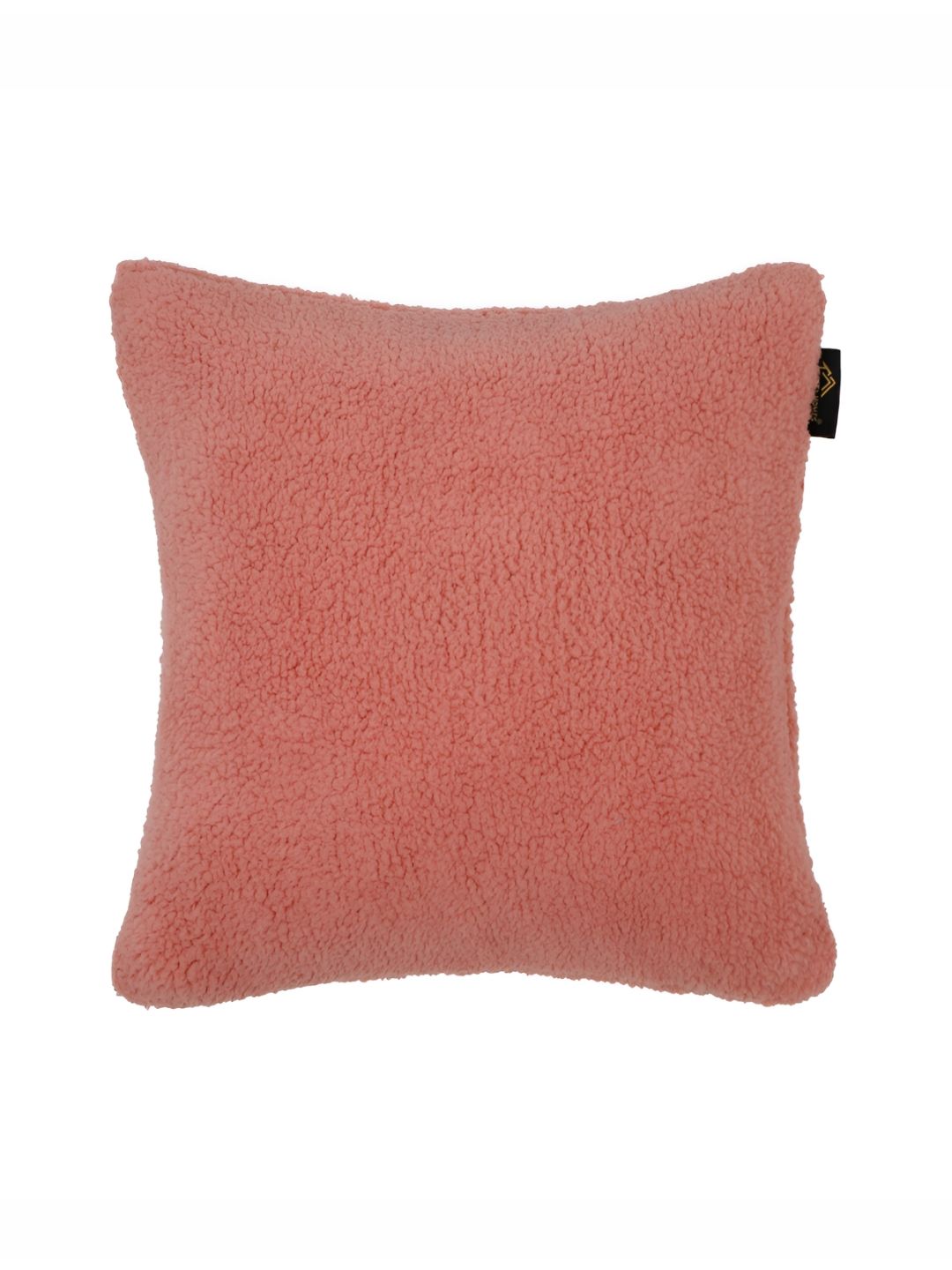 HOSTA HOMES Peach-Coloured 2 Pieces Soft Fur Square Cushion Covers