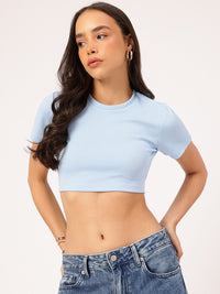 DressBerry Tie-Up Twist Ribbed Crop Top