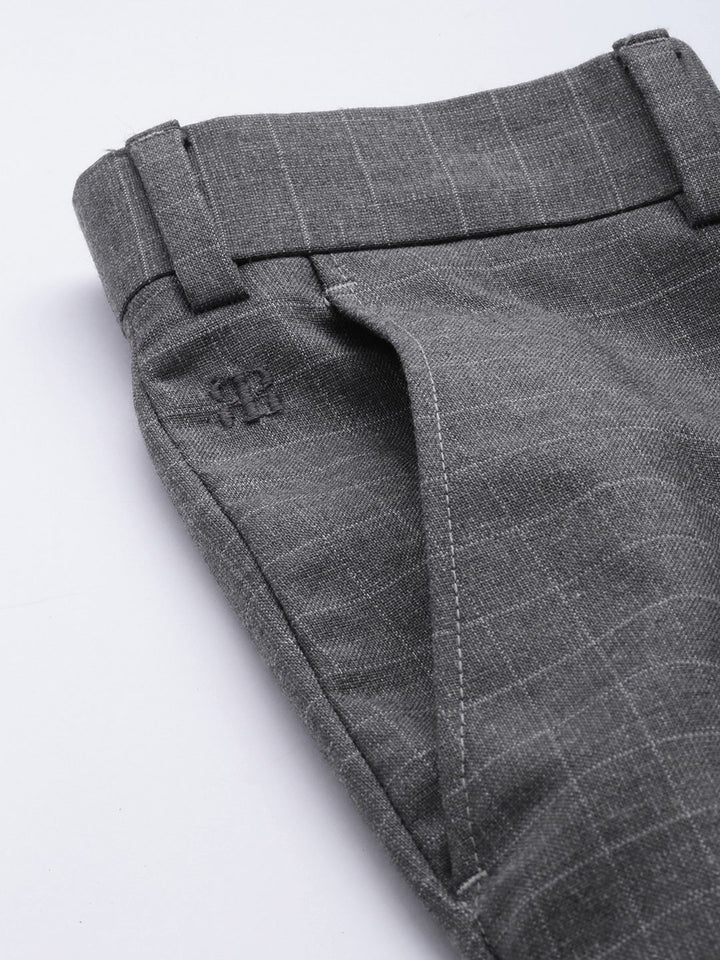 Raymond Men Checked Slim Fit Trousers