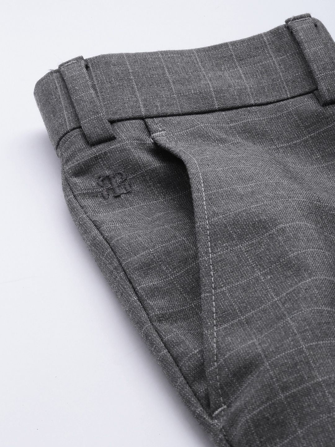 Raymond Men Checked Slim Fit Trousers
