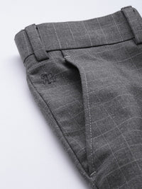 Raymond Men Checked Slim Fit Trousers