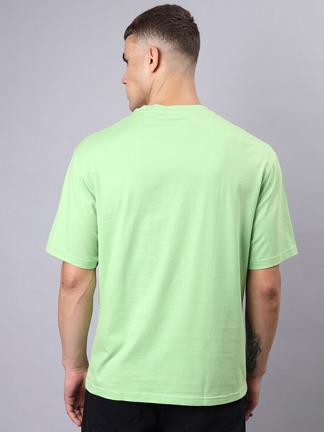 Bewakoof Drop-Shoulder Sleeves Oversized Cotton T-shirt