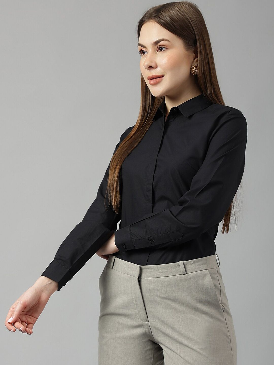 Hancock Spread Colar Cotton Slim Formal Shirt