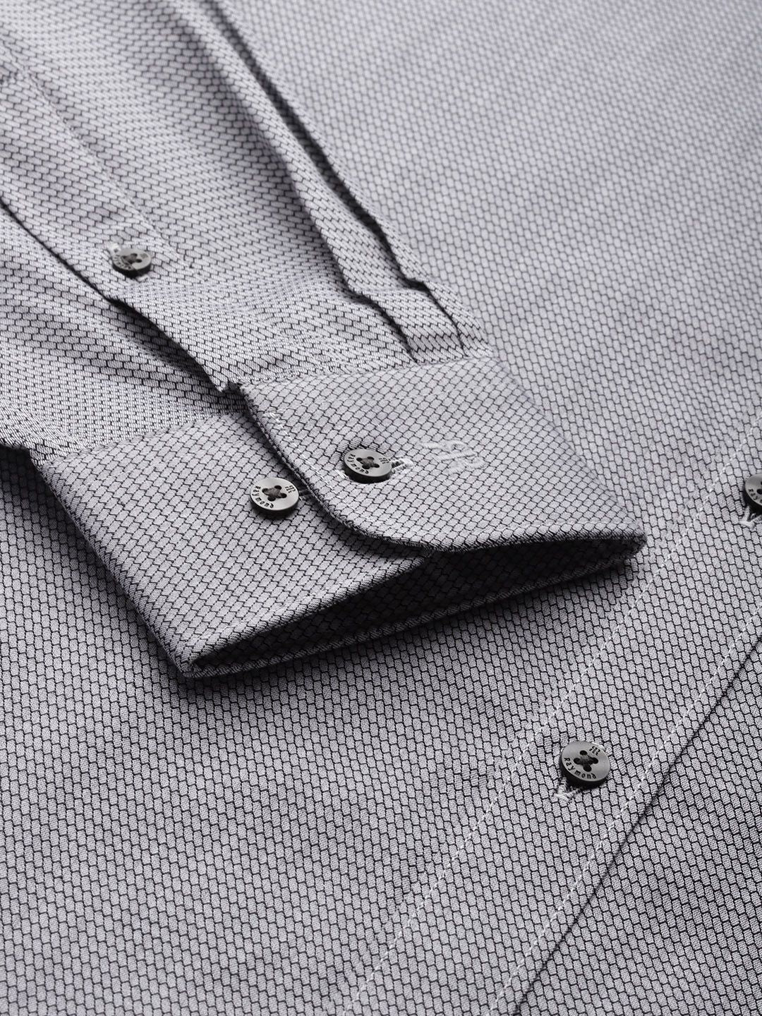 Raymond Pure Cotton Slim Fit Textured Formal Shirt