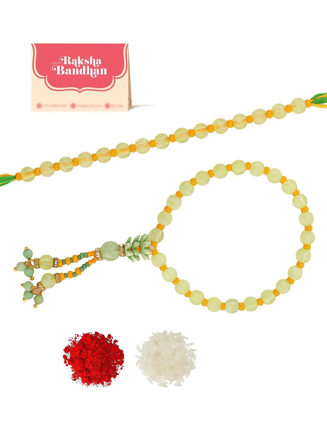 Voylla Sunshine Beaded Bhaiya Bhabhi Rakhi