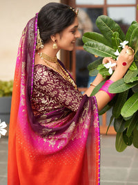 Saree mall Ethnic Motifs Zari Poly Chiffon Sarees