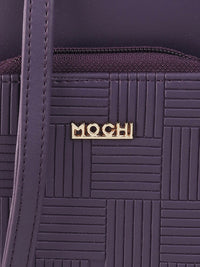 Mochi Women Purple Geometric Zip Around Wallet