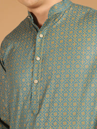SOJANYA Ethnic Woven Design Cotton Linen Kurta