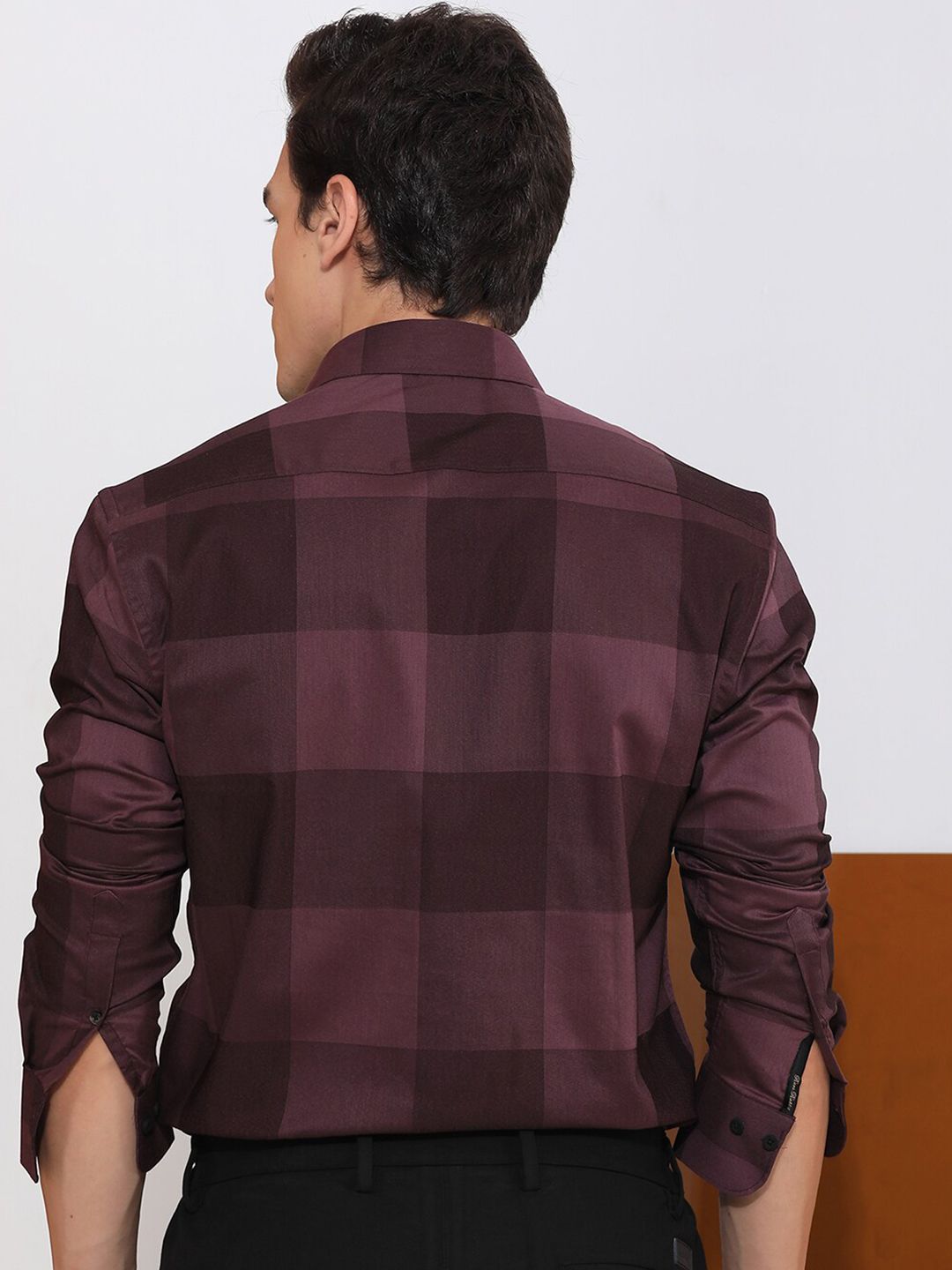 RARE RABBIT Men Santhe Slim Fit Checked Cotton Shirt