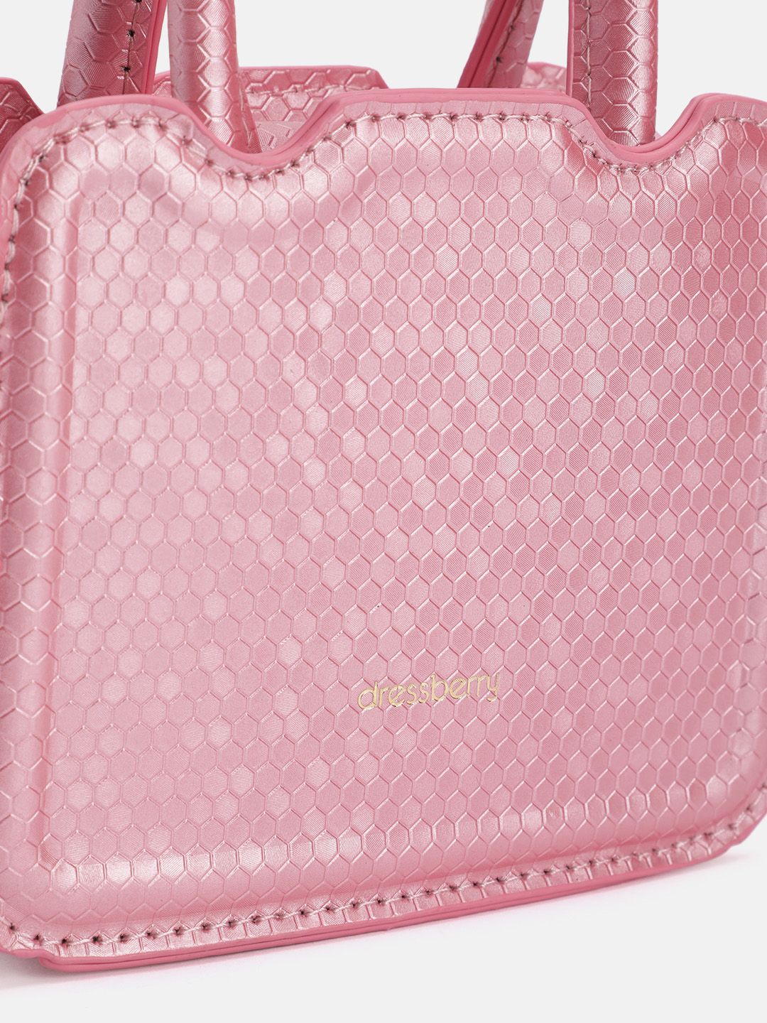 DressBerry Textured Structured Handheld Bag