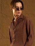 DENNISON Men Textured Oversized Shirt