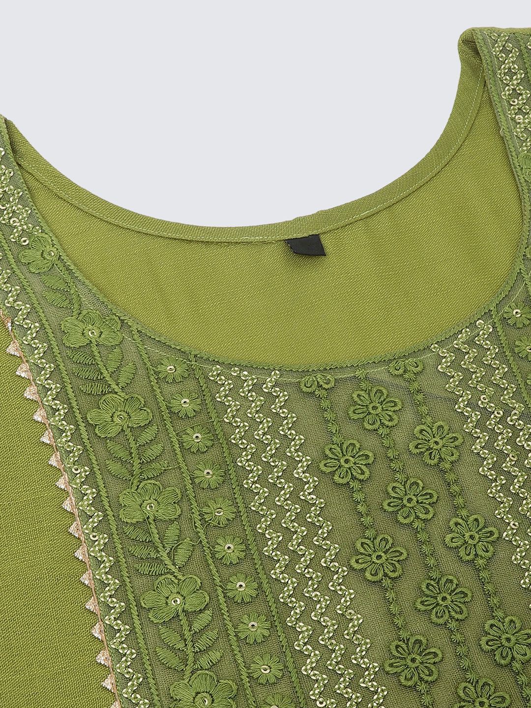KALINI Ethnic Motifs Embroidered Yoke Design Kurta With Trousers & Dupatta