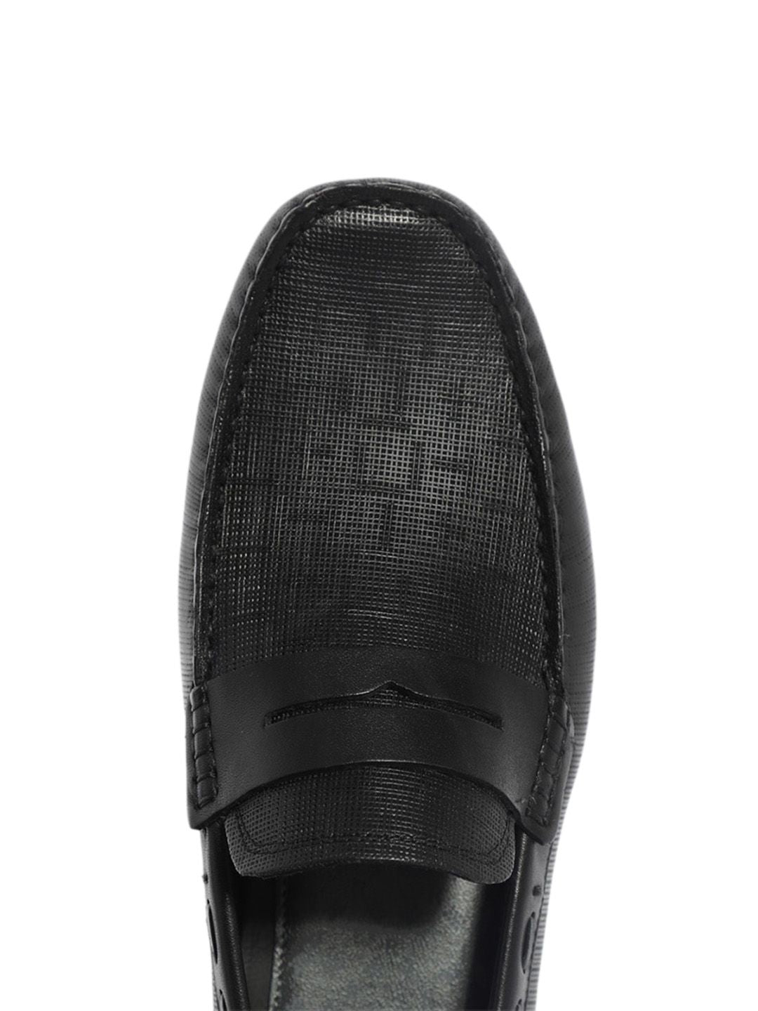 RARE RABBIT Men Saffian Textured Leather Formal Loafers