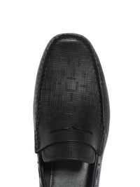 RARE RABBIT Men Saffian Textured Leather Formal Loafers
