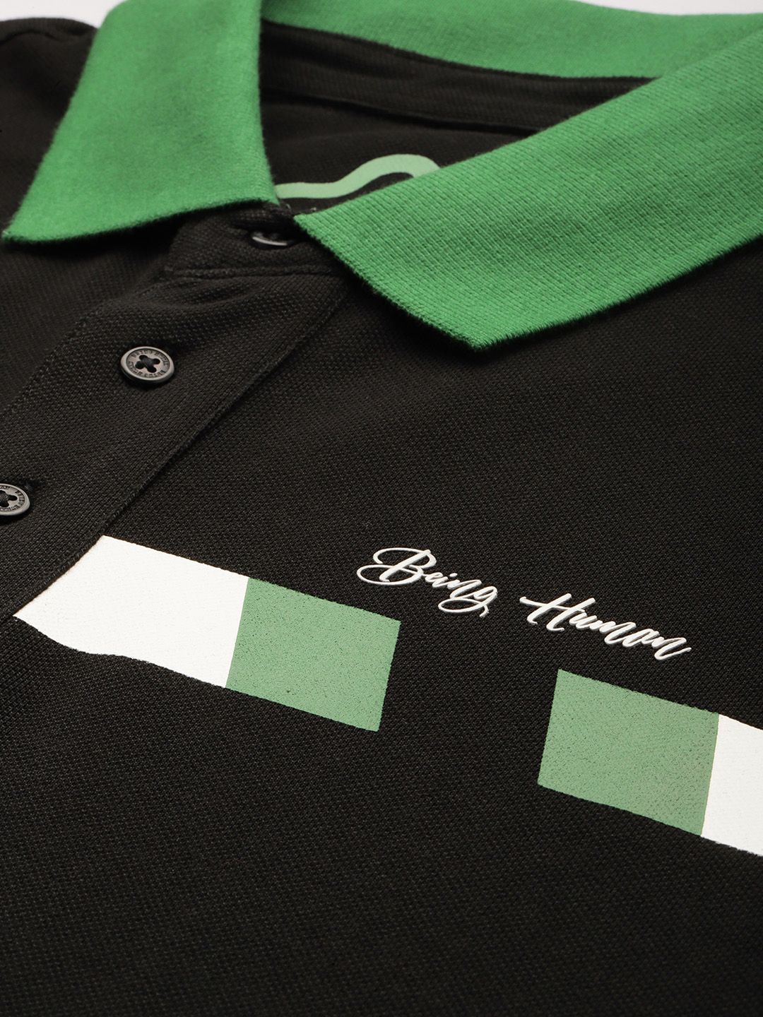 Being Human Printed Polo Collar Pure Cotton T-shirt