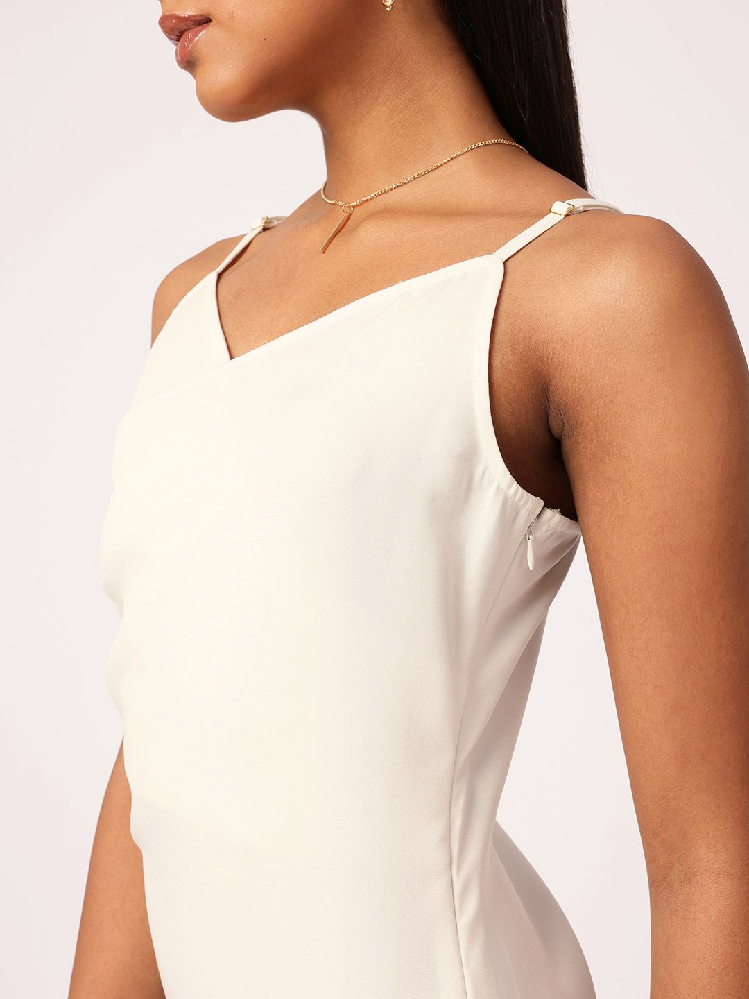 DressBerry Chic High Slit Glamour Shoulder Straps Sheath Dress
