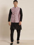 SOJANYA Mandarin Collar Regular Kurta With Churidar & Nehru Jacket