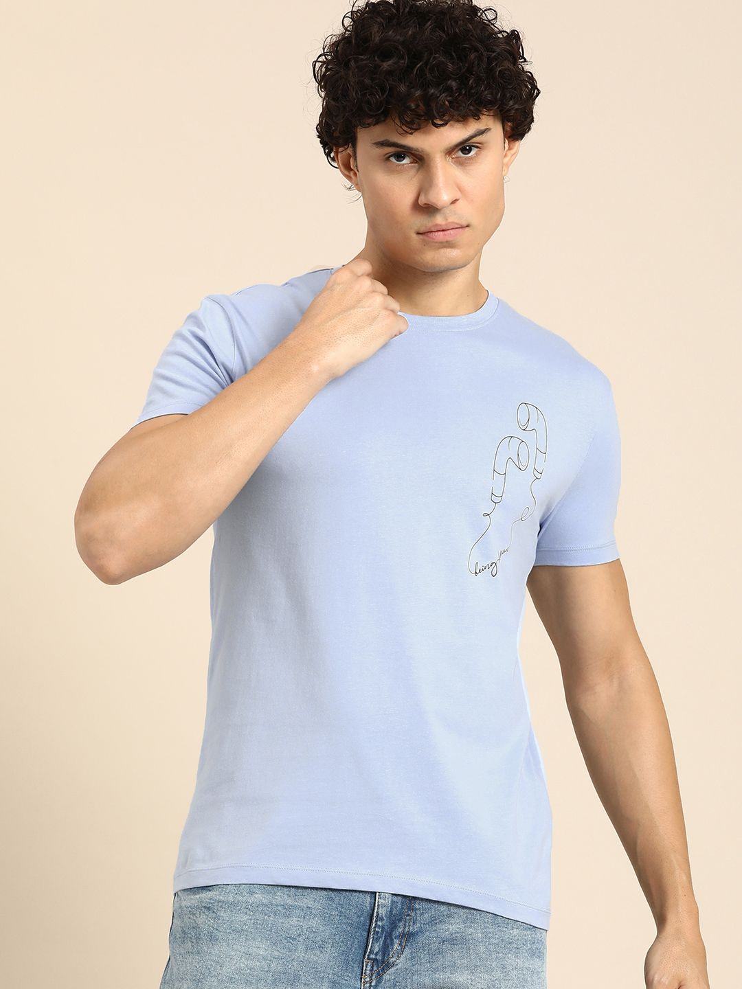 Being Human Men Graphic & Brand Logo Placement Print Pure Cotton T-shirt