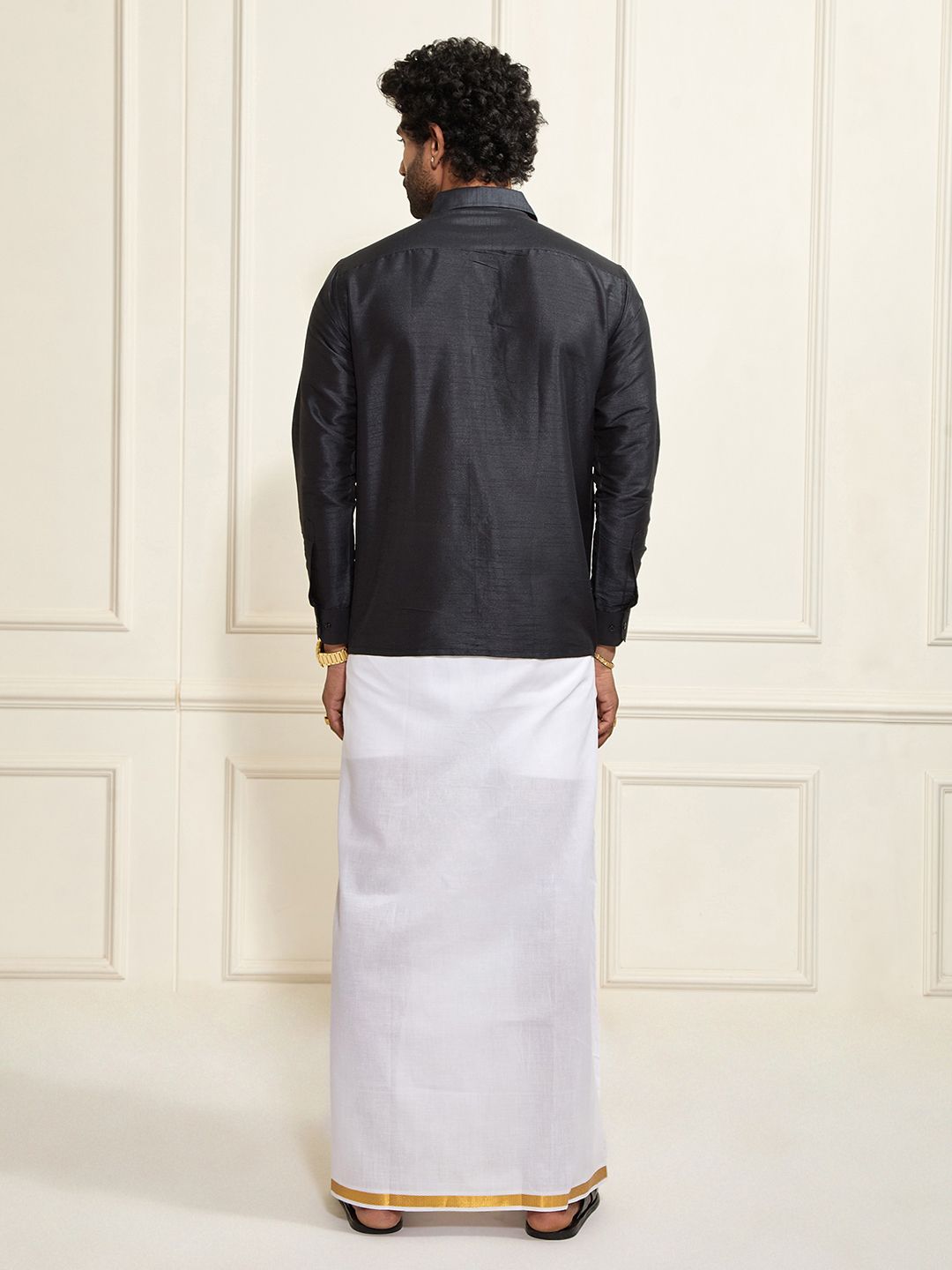 VASTRAMAY Shirt With Veshti Set