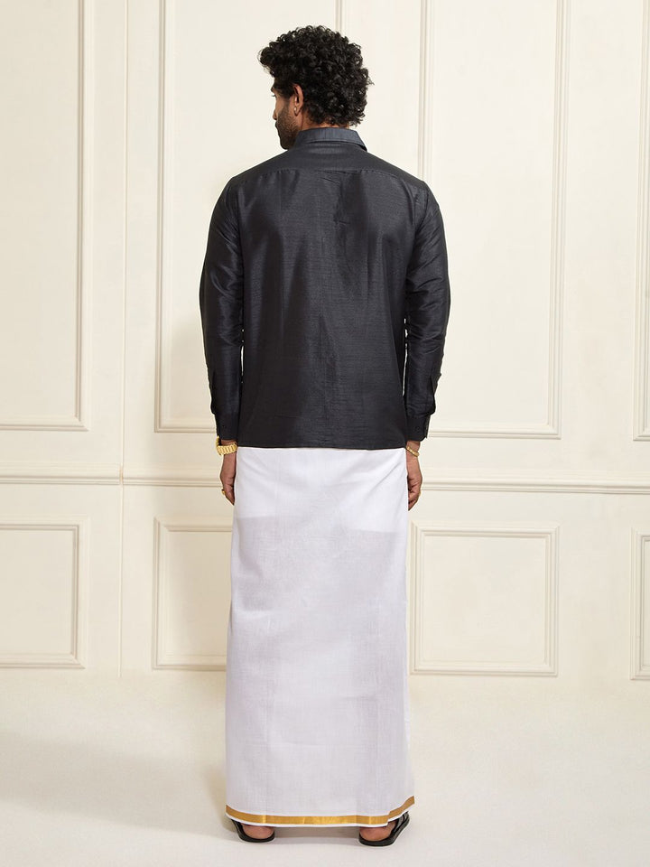 VASTRAMAY Shirt With Veshti Set