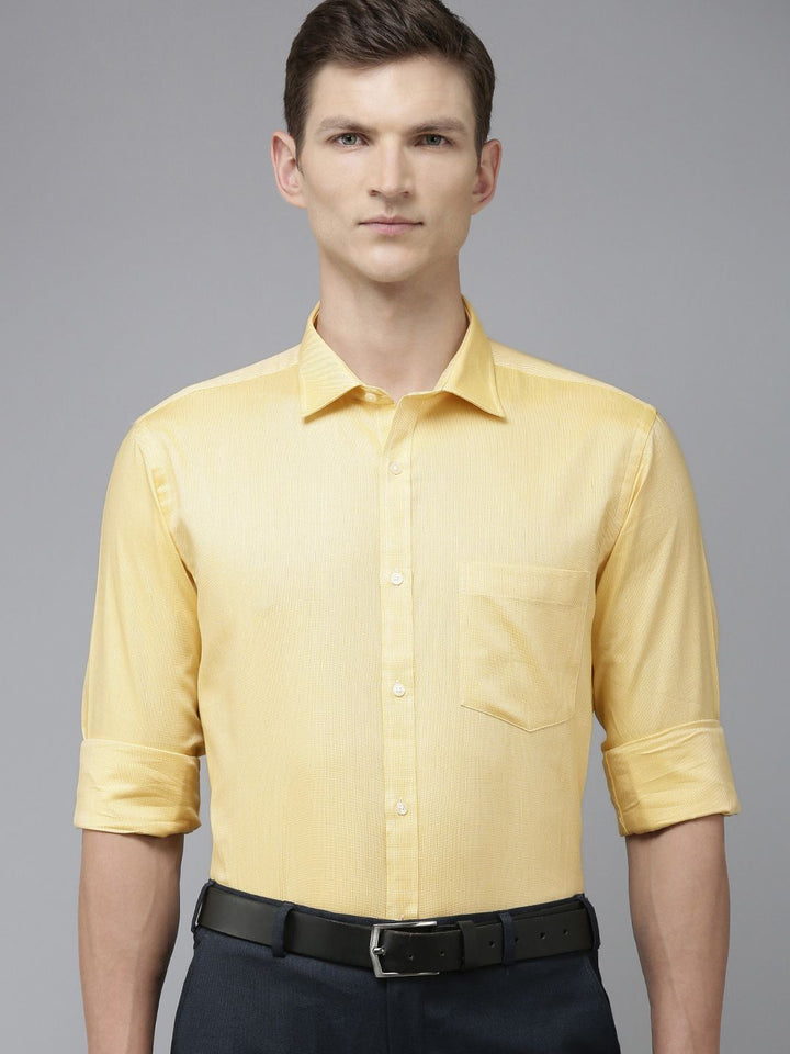 Park Avenue Men Pure Cotton Slim Fit Textured Formal Shirt