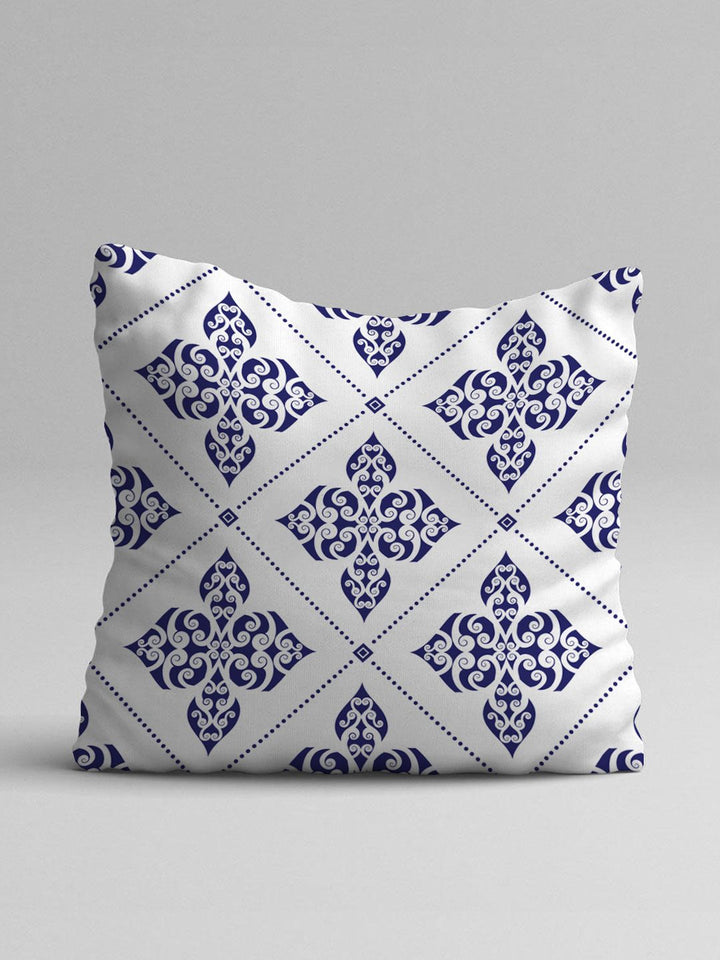 STITCHNEST Blue & White Set of 5 Ethnic Motifs Square Cushion Covers