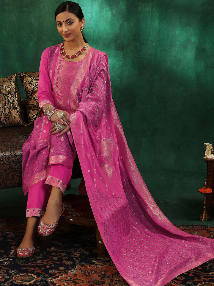 Libas Women Ethnic Motifs Regular Kurta with Trousers & With Dupatta