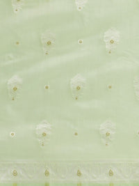 Saree mall Green Woven Design Silk Cotton Banarasi Sarees
