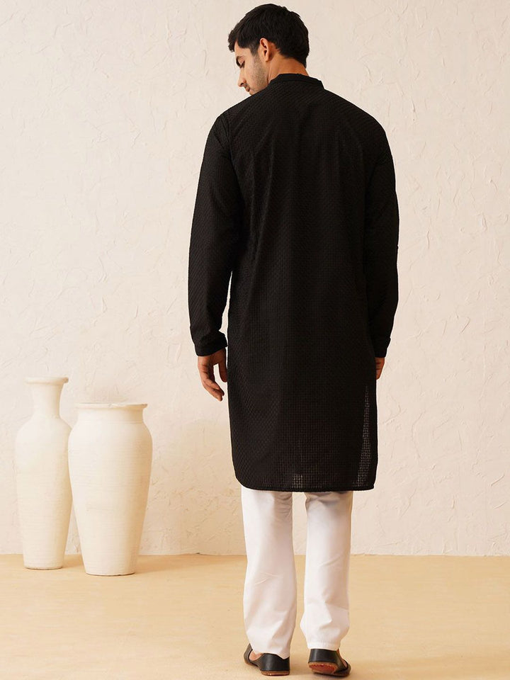 SOJANYA Embroidered Regular Thread Work Pure Cotton Kurta with Churidar