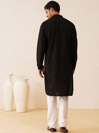 SOJANYA Embroidered Regular Thread Work Pure Cotton Kurta with Churidar