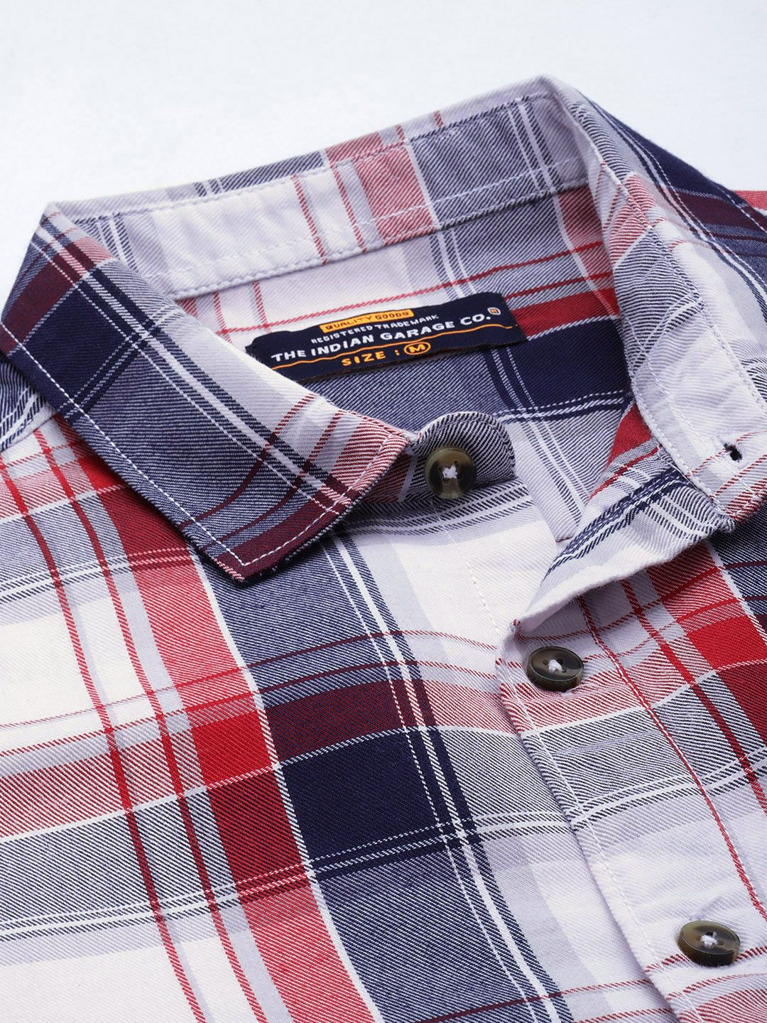 The Indian Garage Co Men Tartan Checked Casual Shirt