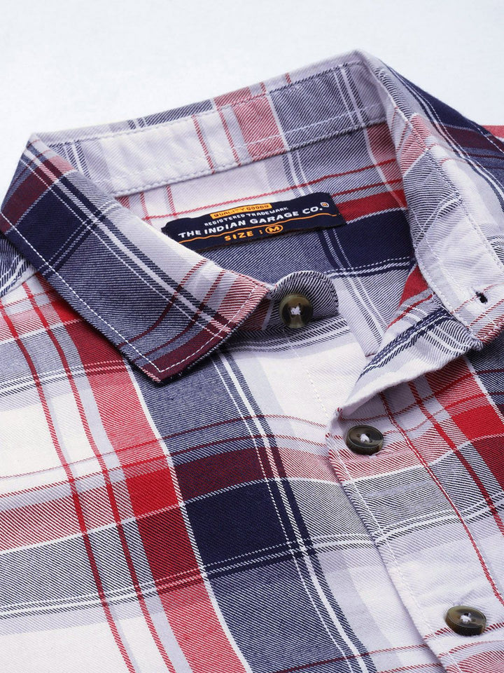 The Indian Garage Co Men Tartan Checked Casual Shirt