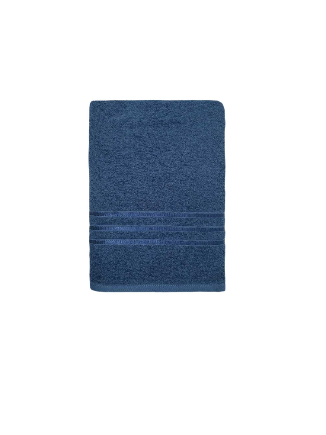 MYTRIDENT Navy Blue 400 GSM Pure-Cotton Bath Towel