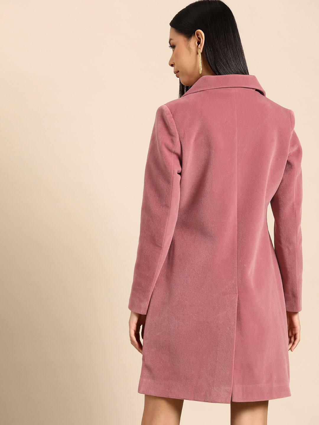all about you Longline Velvet Overcoat