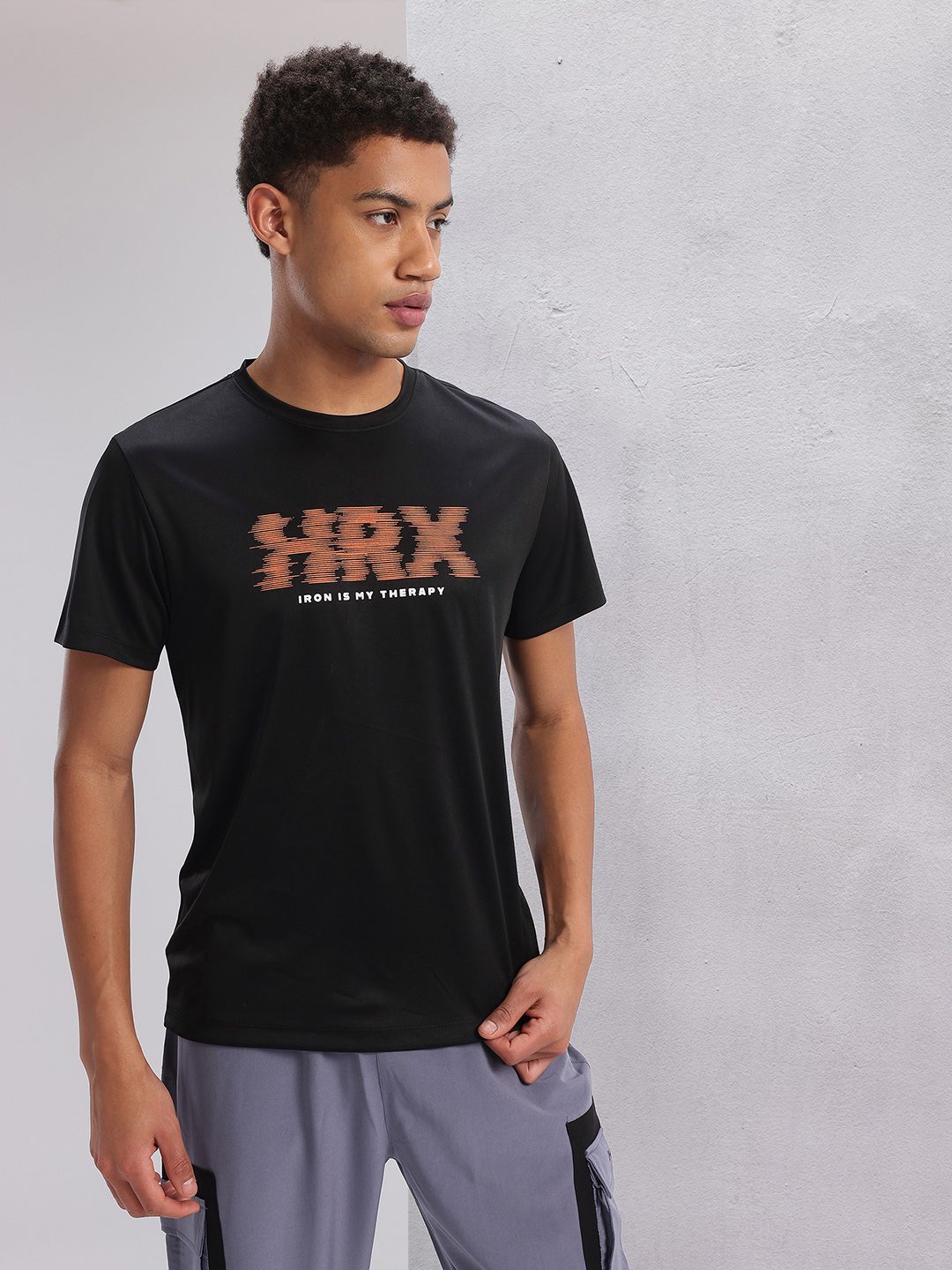 HRX by Hrithik Roshan Twin Collection Rapid-Dry Printed Training T-shirt