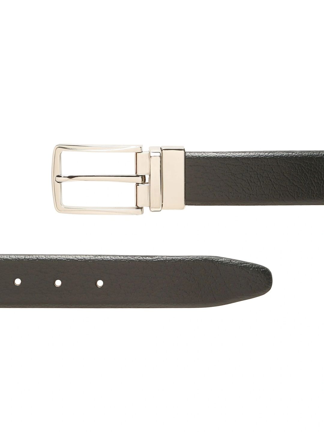 Teakwood Leathers Men Textured Leather Reversible Formal Belt