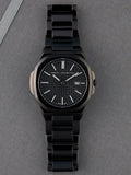 Sambungan Perancis Lelaki Dial & Gelang Keluli Tahan Karat Tali Analog Watch FCB2BM
