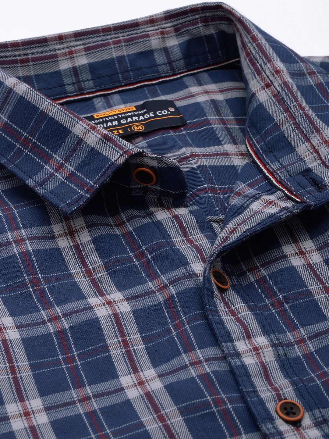 The Indian Garage Co Men Tartan Checked Casual Shirt