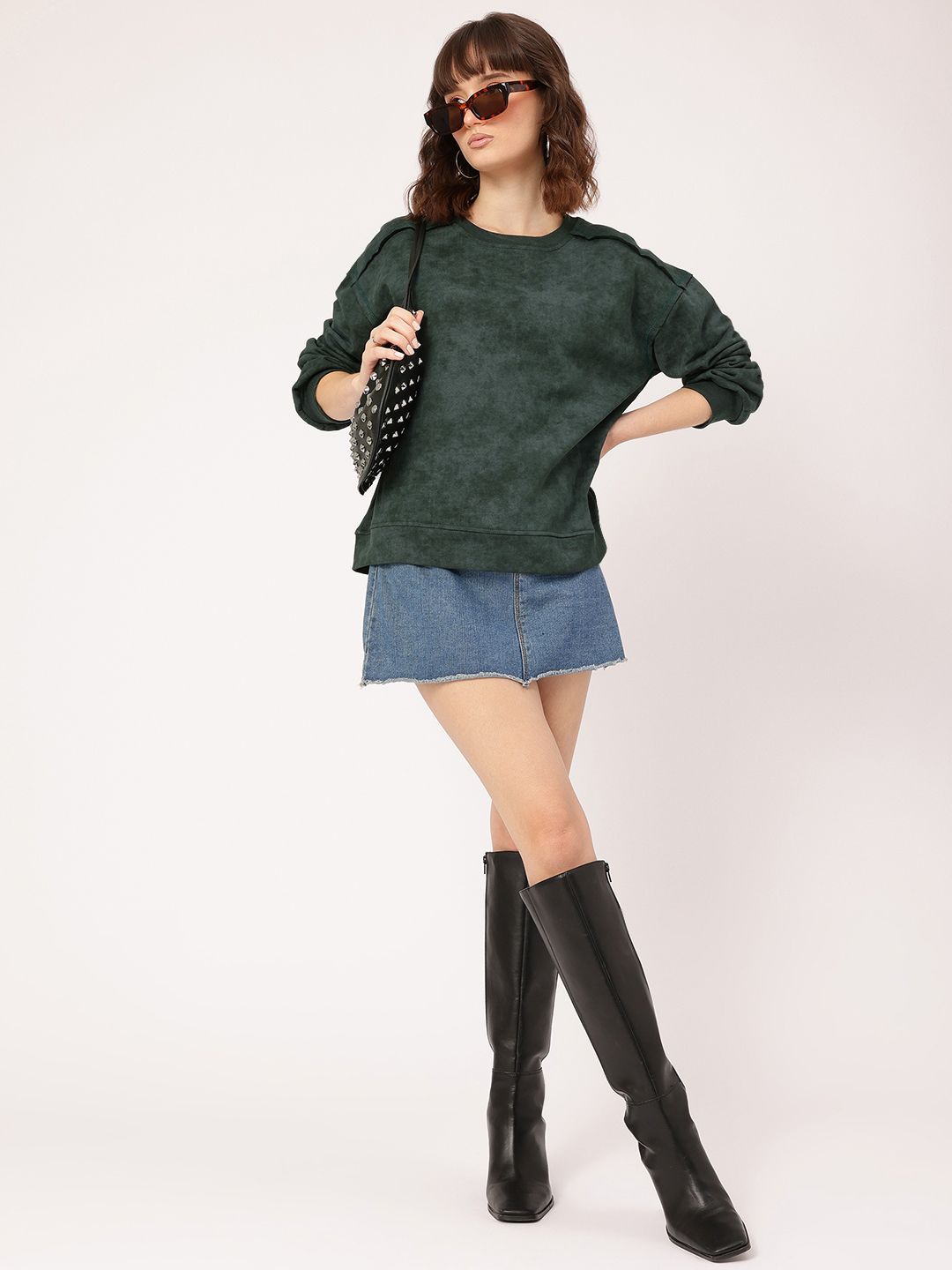 DressBerry Urban Utility Pure Cotton Dyed Sweatshirt