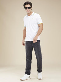 Being Human Men Solid Polo Collar Cotton Slim Fit T-shirt