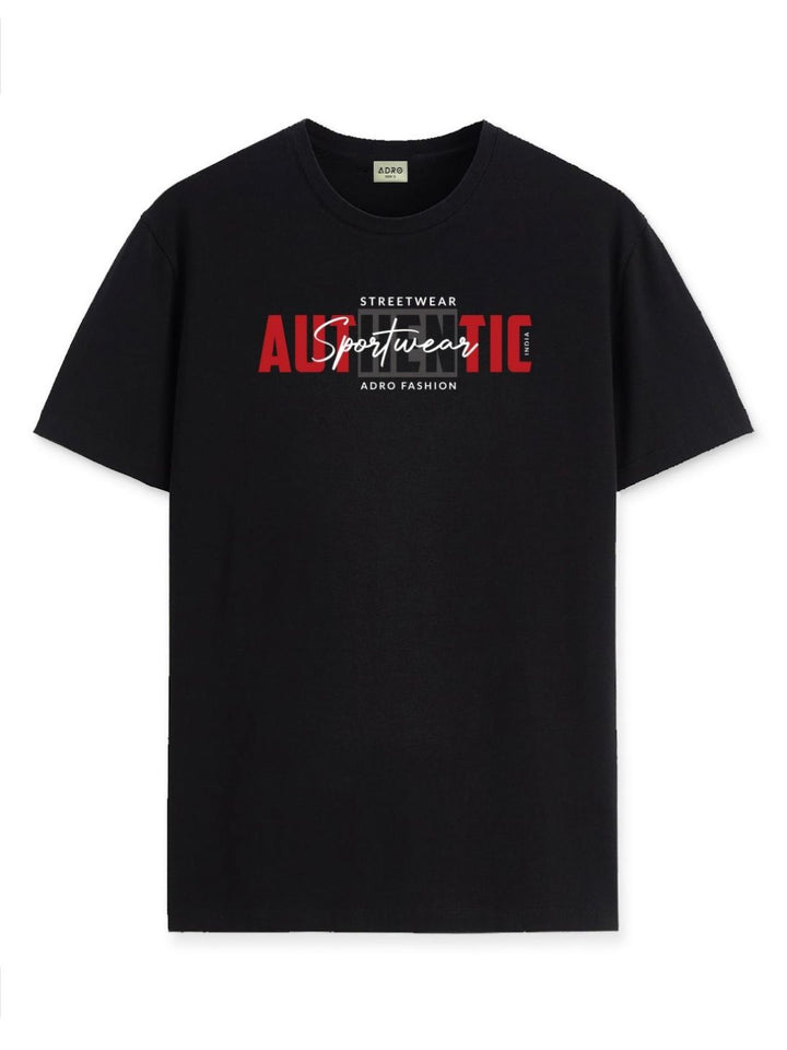 ADRO Men Graphic Printed Round Neck Cotton T-shirt