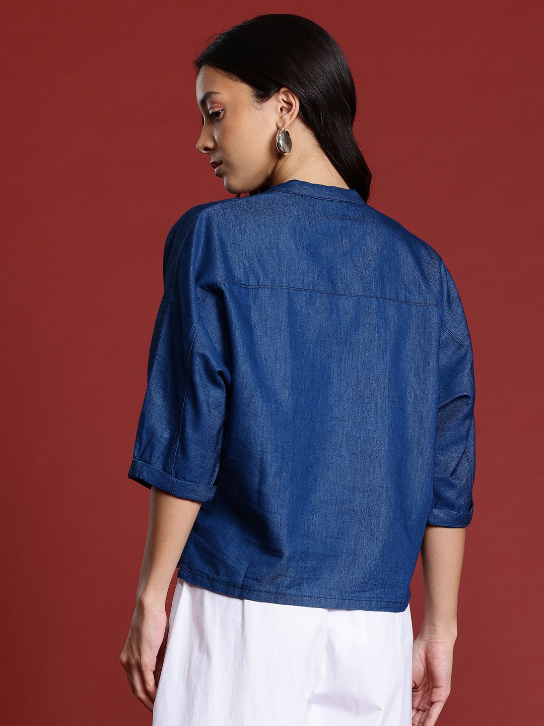 all about you Chambray Boxy Casual Shirt