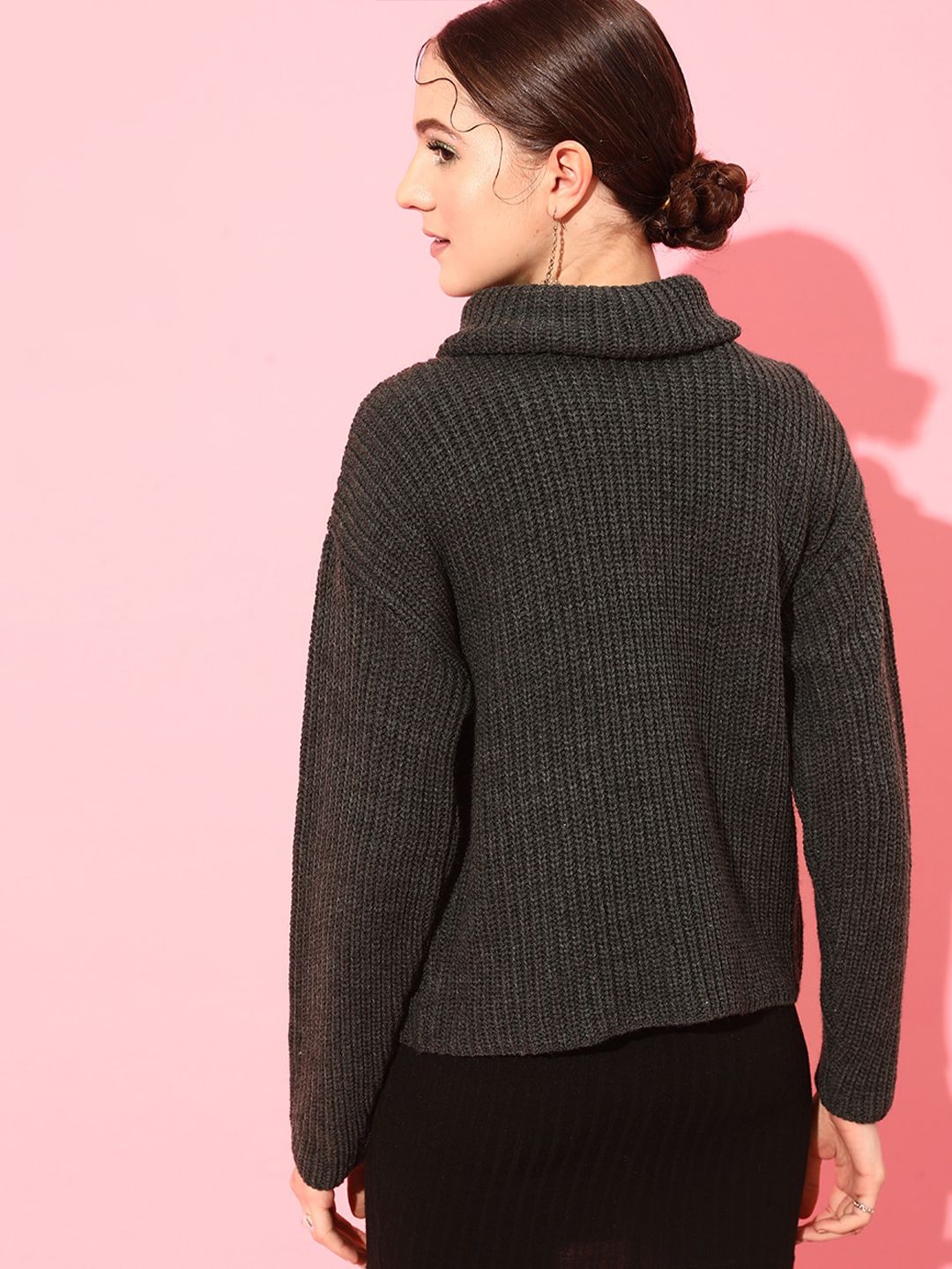 STREET 9 Women Acrylic Ribbed Pullover