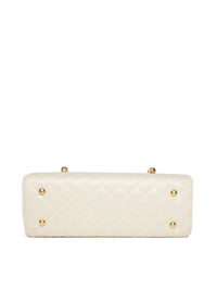 Lino Perros Off-White Quilted Handheld Bag