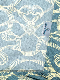 KLOTTHE Turquoise Blue Abstract 300TC Dilengkapi Cadar King Double & 2 Sarung Bantal