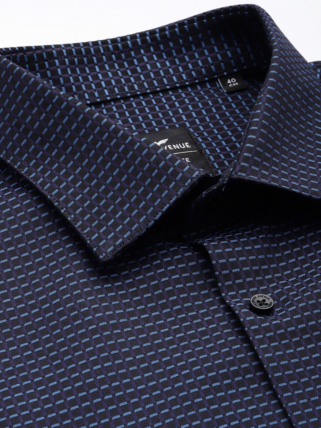 Park Avenue Pure Cotton Self-Design Slim Fit Formal Shirt