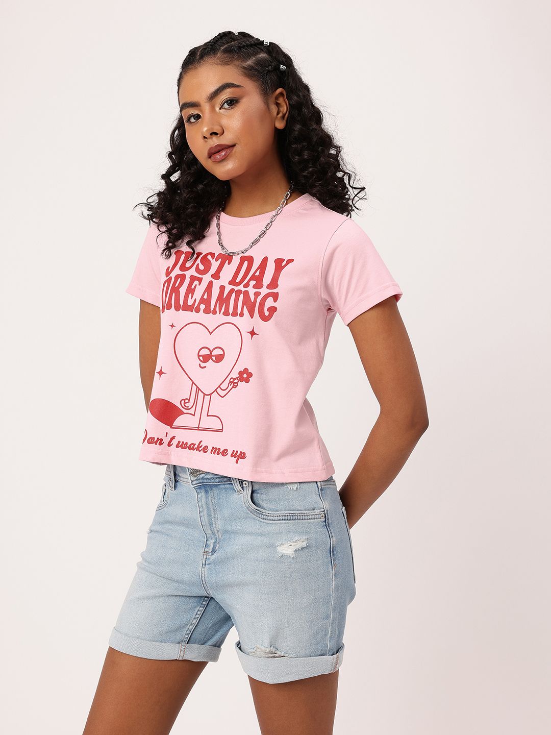 DressBerry Blissful Dream Gazer Printed Casual T-shirt