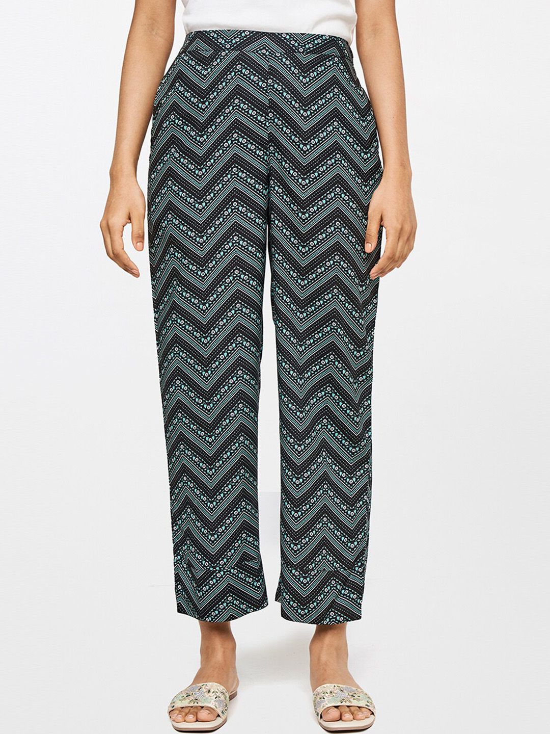 Global Desi Women Printed Loose Fit Trousers