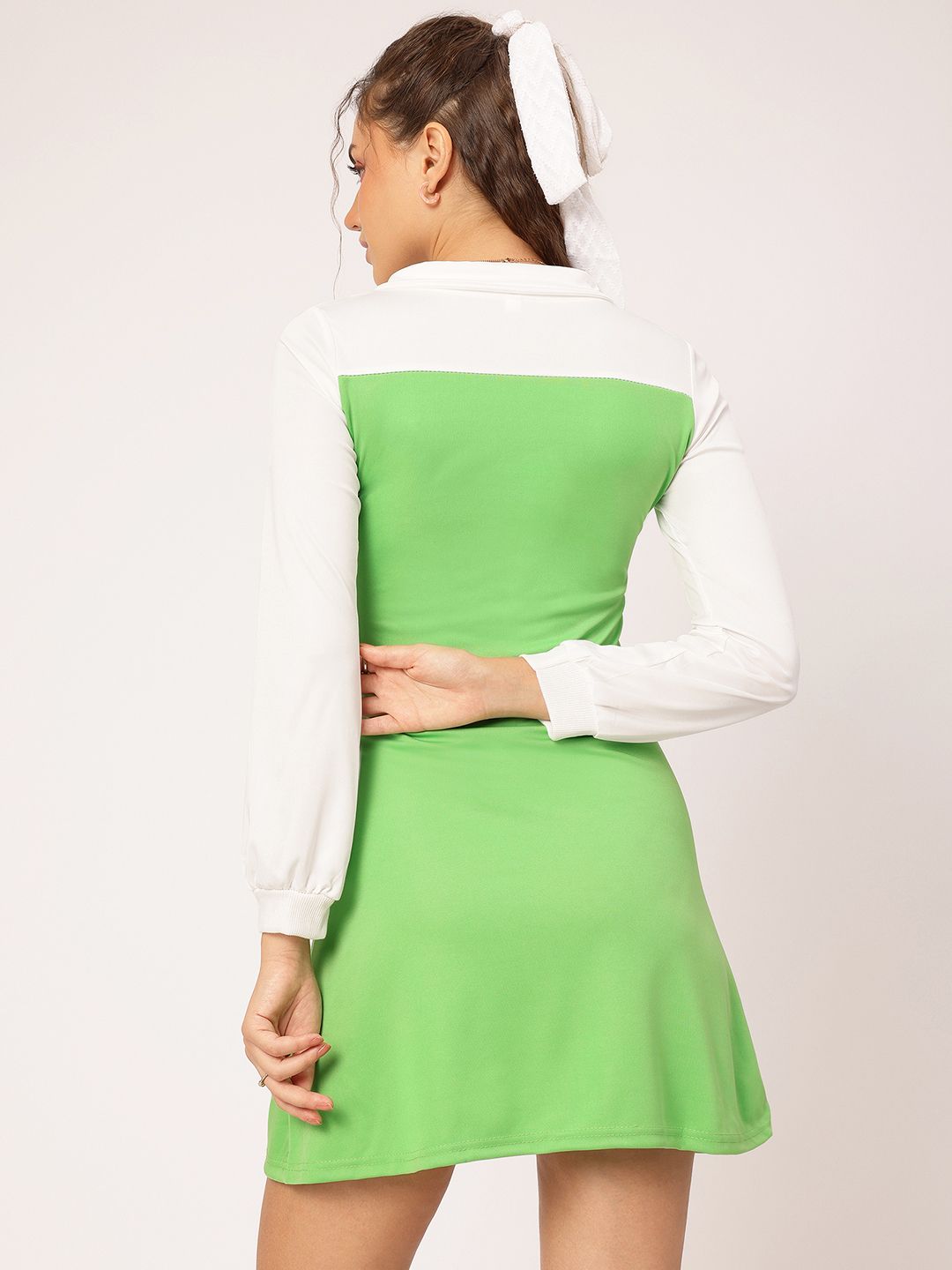 DressBerry Chic & Cheery Colourblocked Sheath Mini Dress